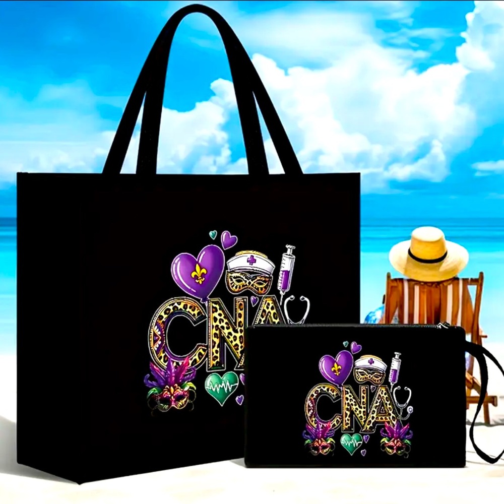 CNA Nursing Graphic Tote Set Great Gift!